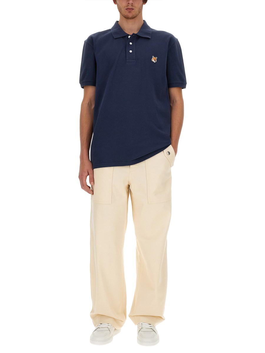 MAISON KITSUNÉ POLO REGULAR CON PATCH FOX HEAD