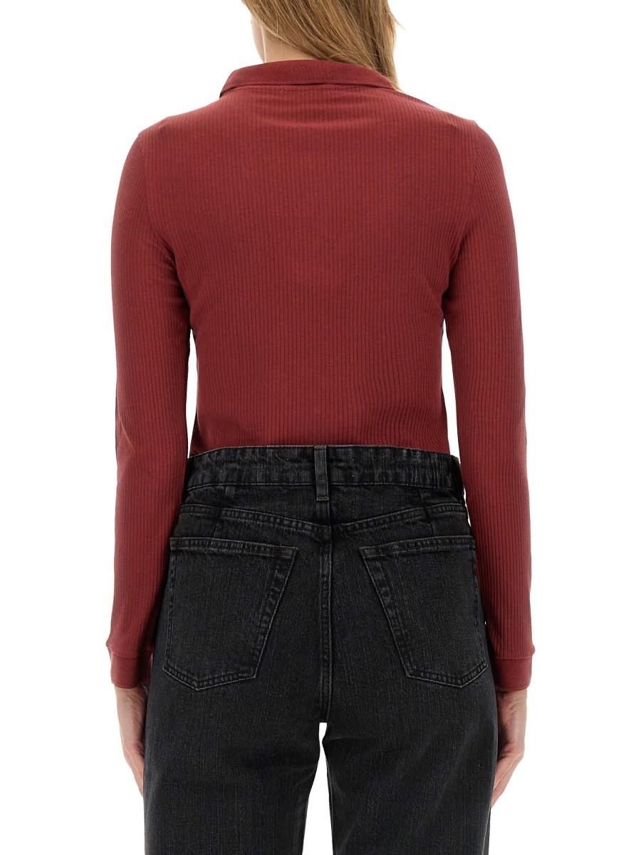 MAISON KITSUNÉ POLO SLIM FIT CON PATCH LOGO