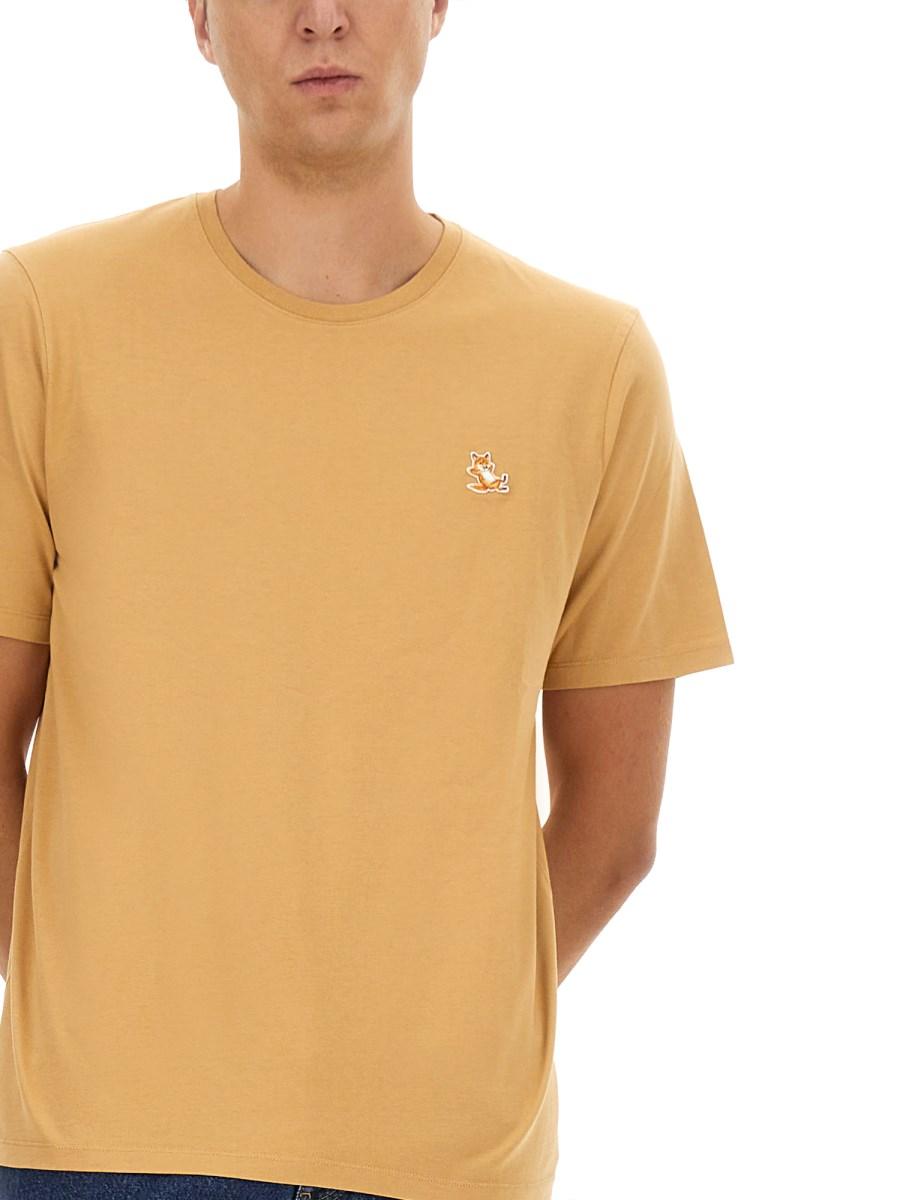MAISON KITSUNÉ T-SHIRT CON PATCH LOGO