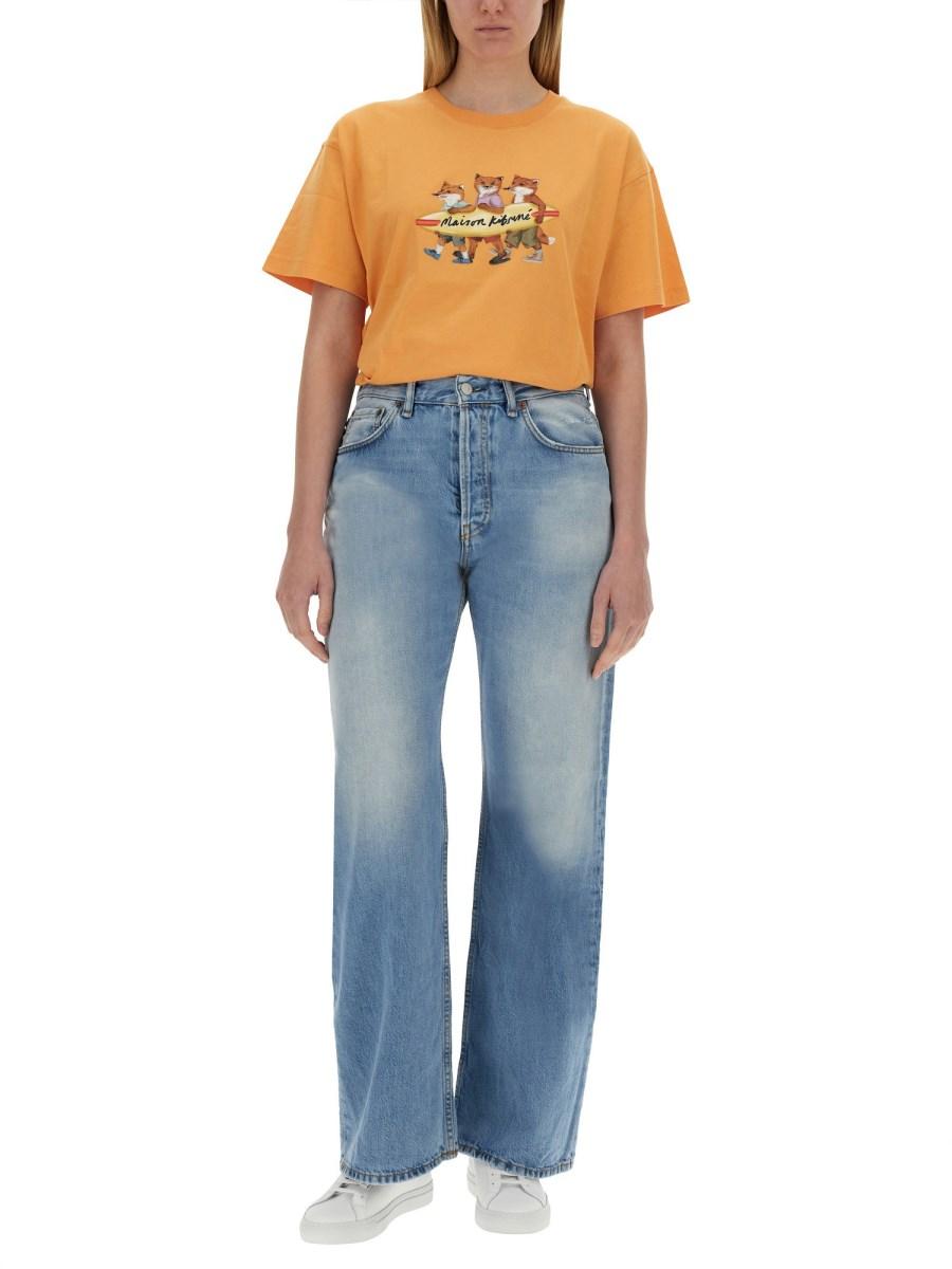 MAISON KITSUNÉ T-SHIRT CON STAMPA