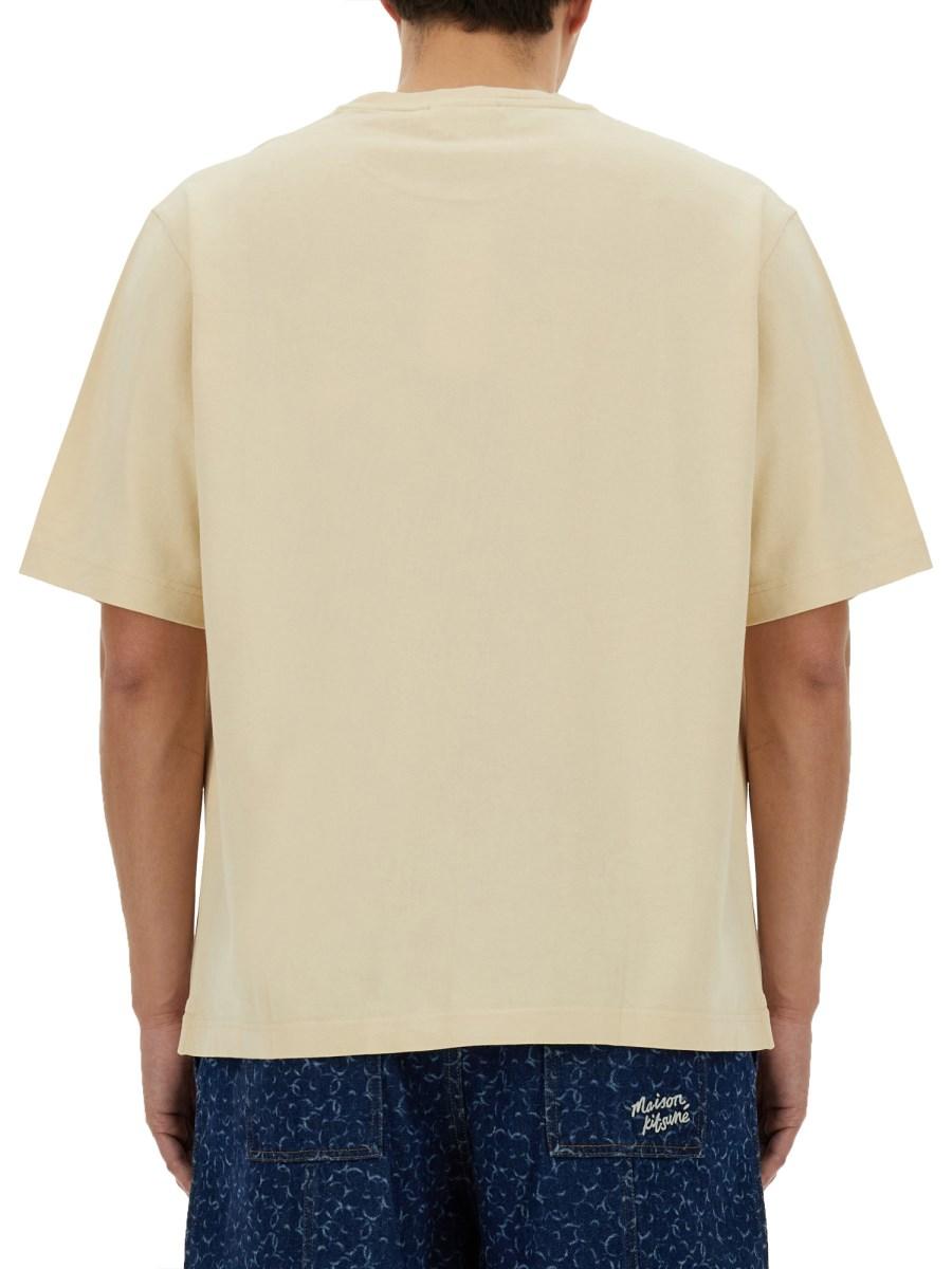 MAISON KITSUNÉ T-SHIRT "FOX HEAD" IN COTONE