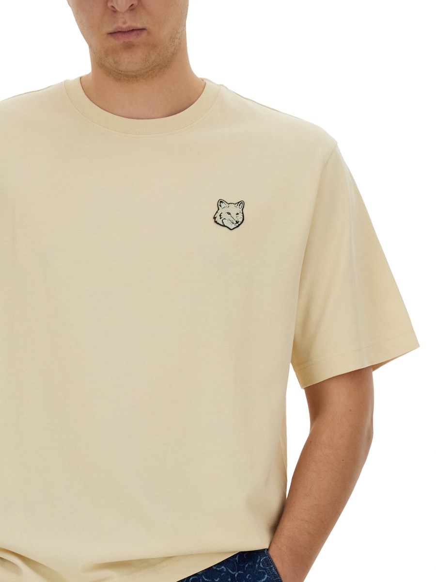 MAISON KITSUNÉ T-SHIRT "FOX HEAD" IN COTONE