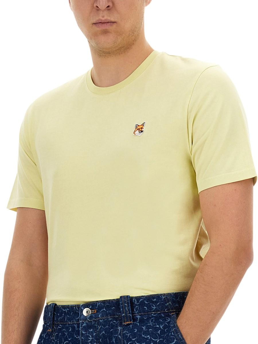 MAISON KITSUNÉ T-SHIRT FOX HEAD IN COTONE