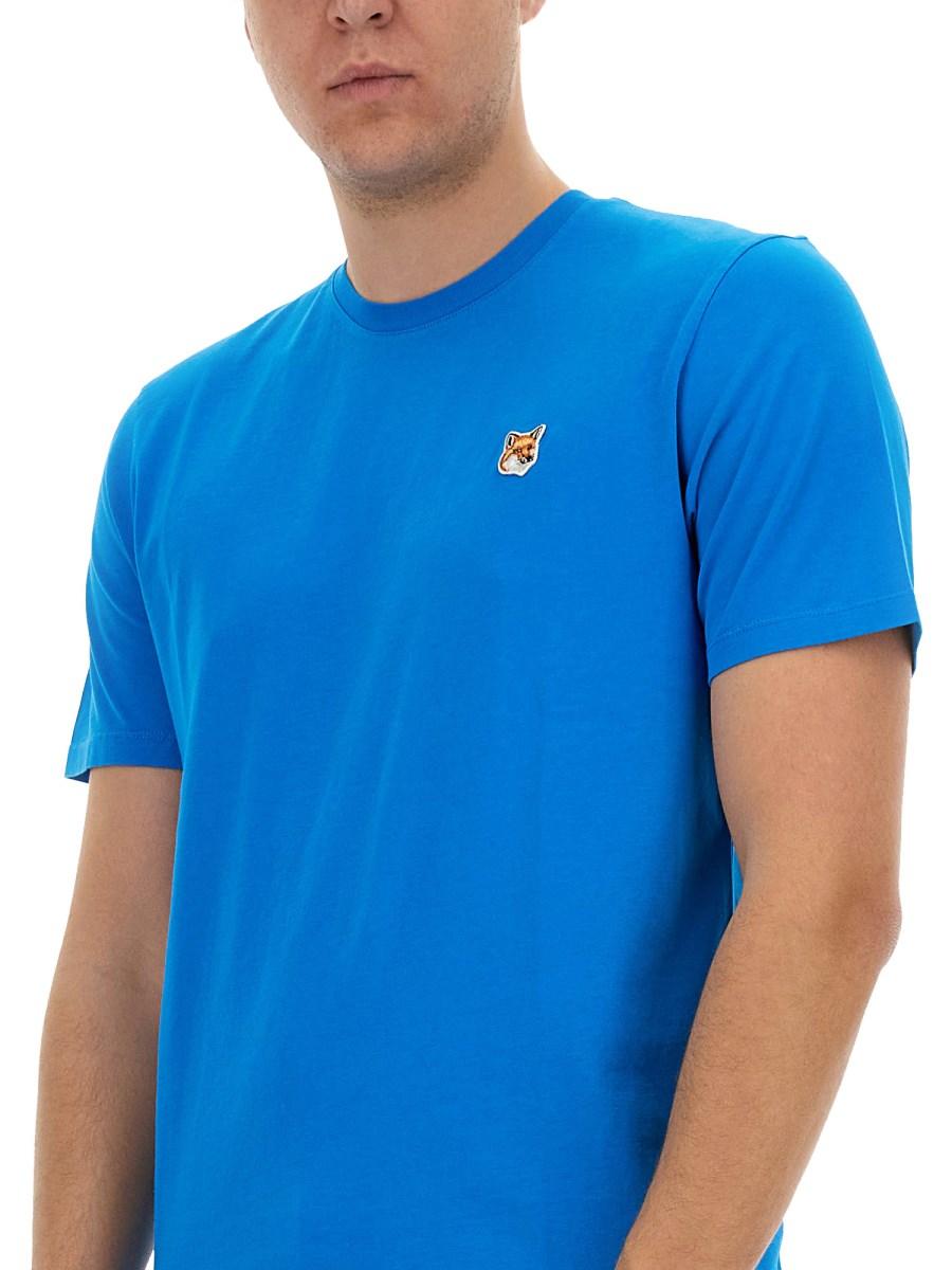MAISON KITSUNÉ T-SHIRT "FOX HEAD" IN COTONE
