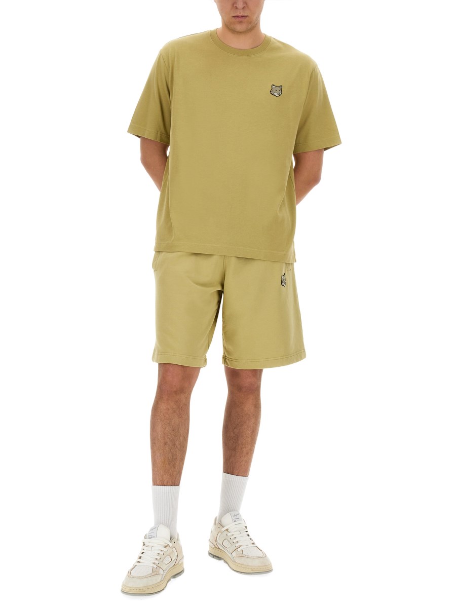 MAISON KITSUNÉ T-SHIRT "FOX HEAD" IN COTONE