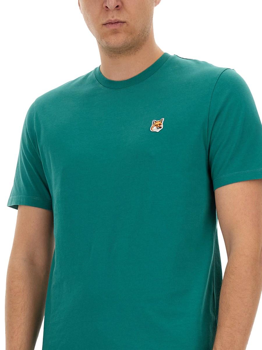 MAISON KITSUNÉ T-SHIRT "FOX HEAD" IN COTONE