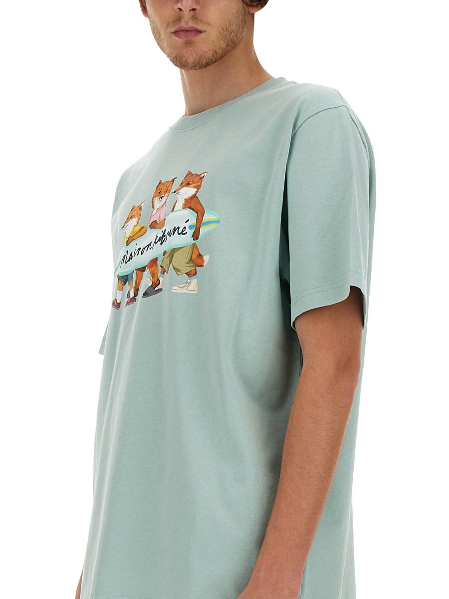MAISON KITSUNÉ T-SHIRT "SURFING FOXES"