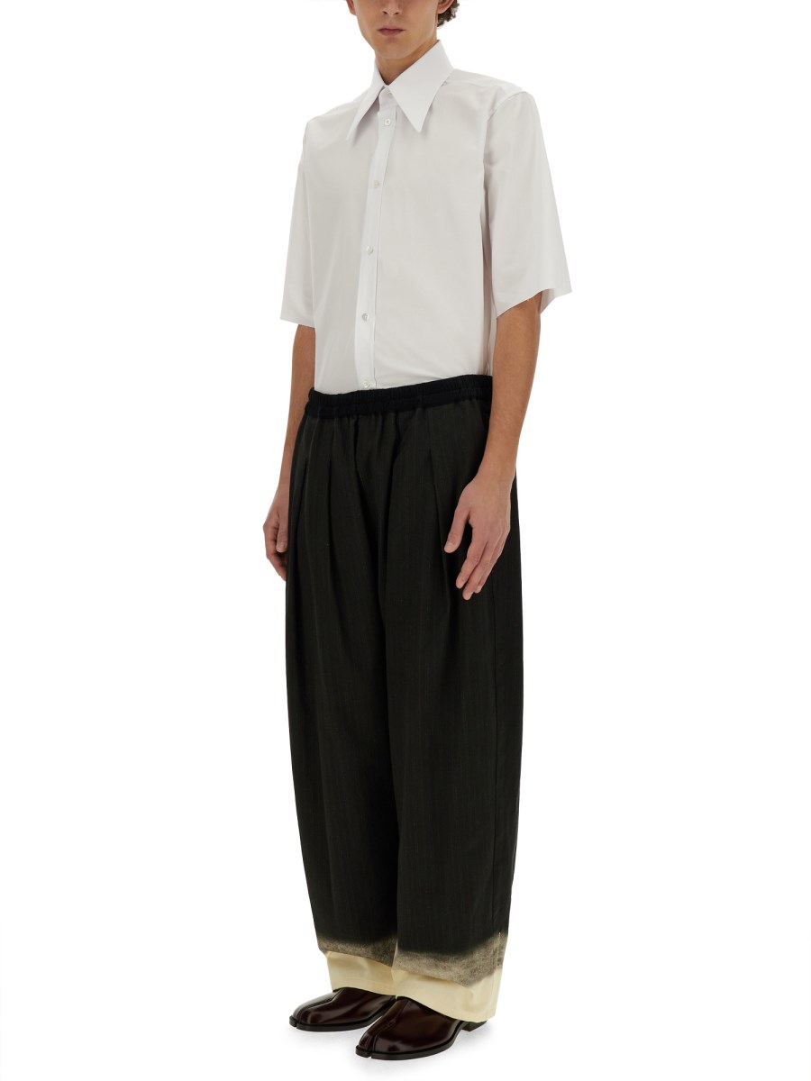 MAISON MARGIELA CAMICIA IN COTONE A MANICHE CORTE