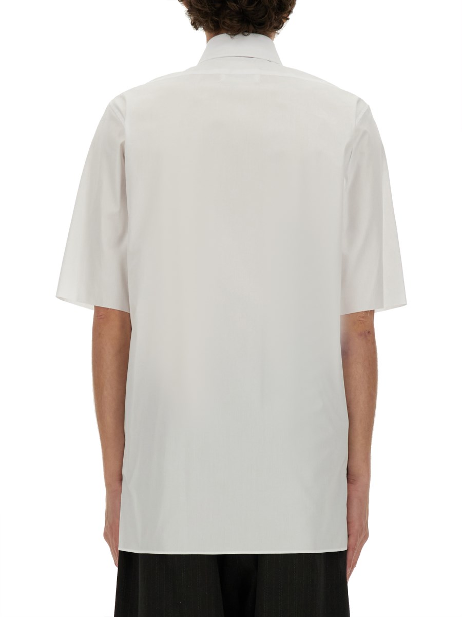 MAISON MARGIELA CAMICIA IN COTONE A MANICHE CORTE