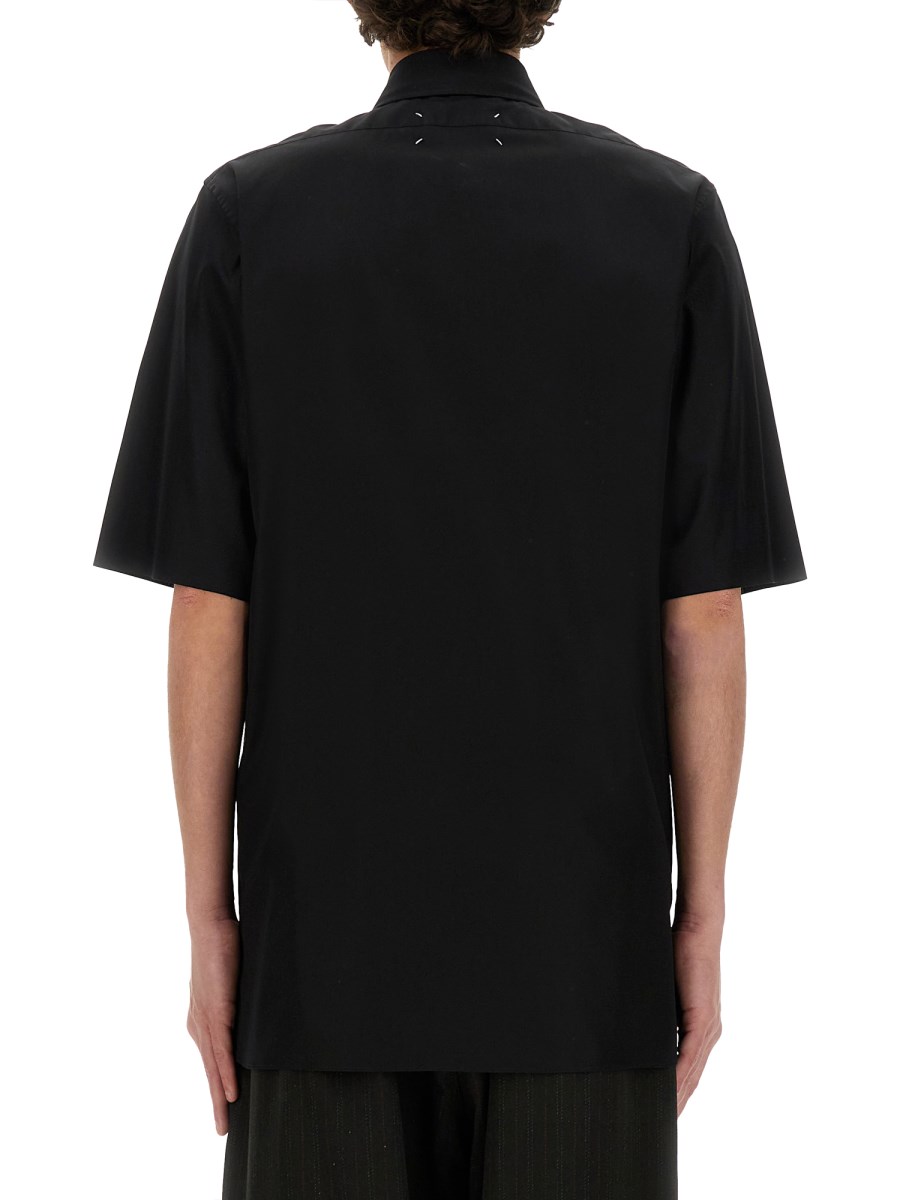 MAISON MARGIELA CAMICIA IN COTONE A MANICHE CORTE