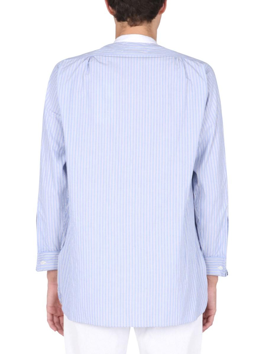 MAISON MARGIELA CAMICIA IN COTONE CON RICAMO LOGO