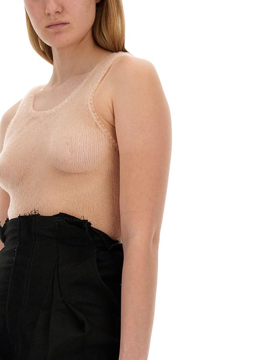 MAISON MARGIELA CANOTTIERA VELATA A PUNTINI