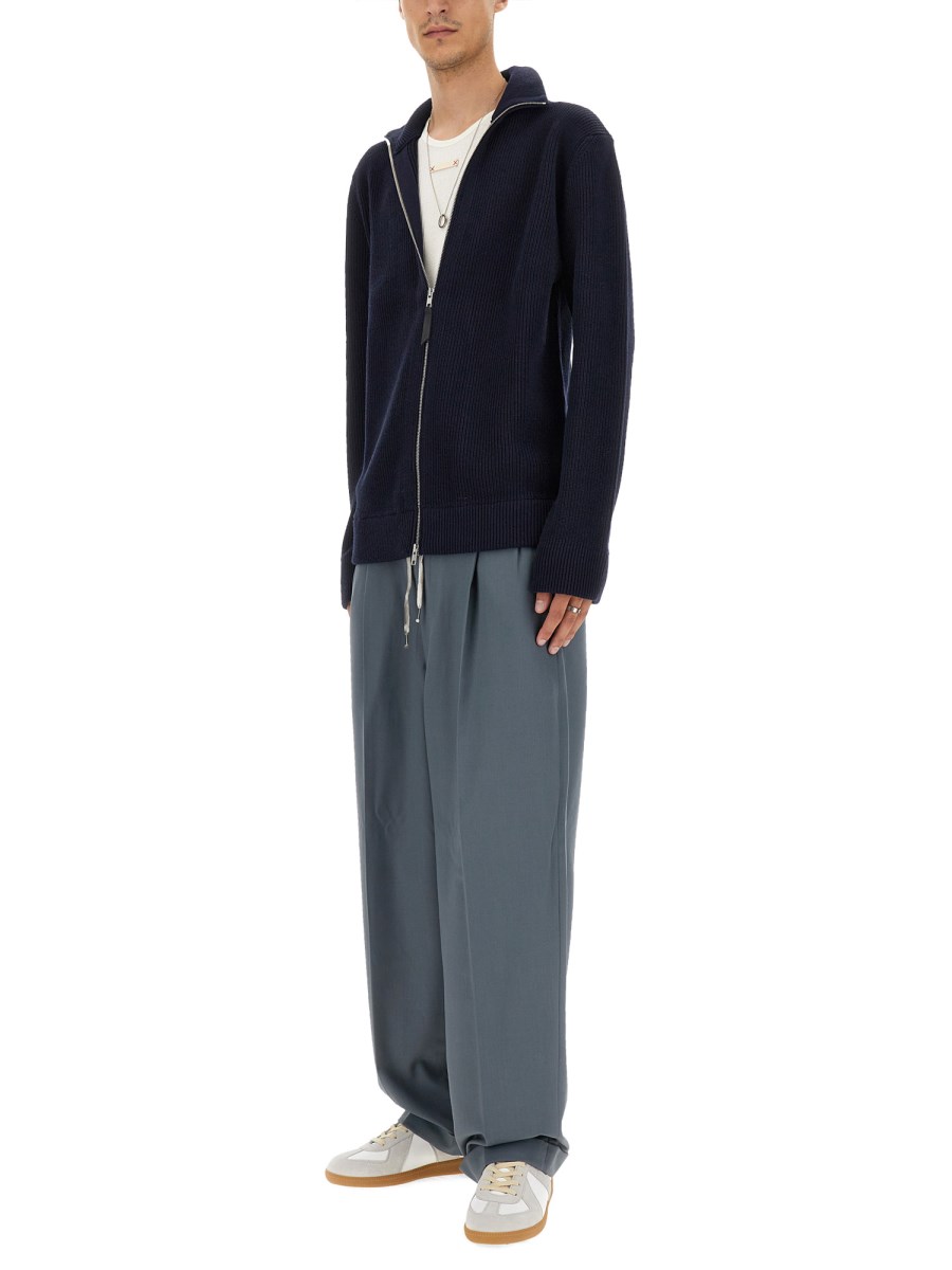 MAISON MARGIELA CARDIGAN IN MAGLIA CON ZIP