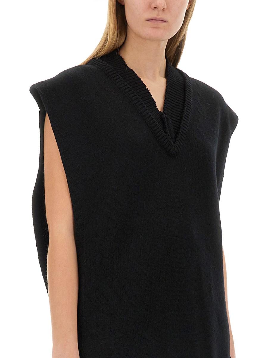 MAISON MARGIELA GILET IN MAGLIA A STRATI