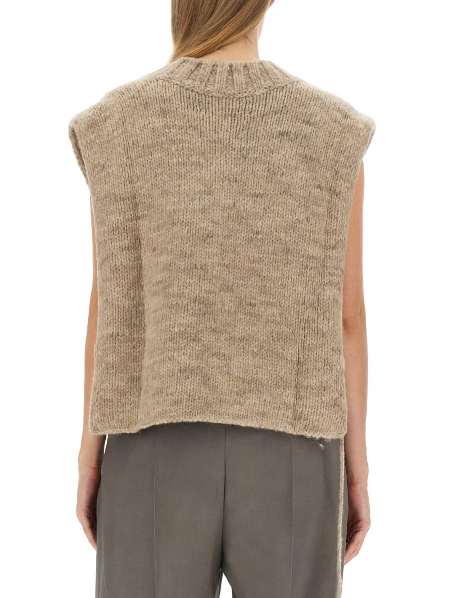 MAISON MARGIELA GILET IN MAGLIA TINTO VEGETALE