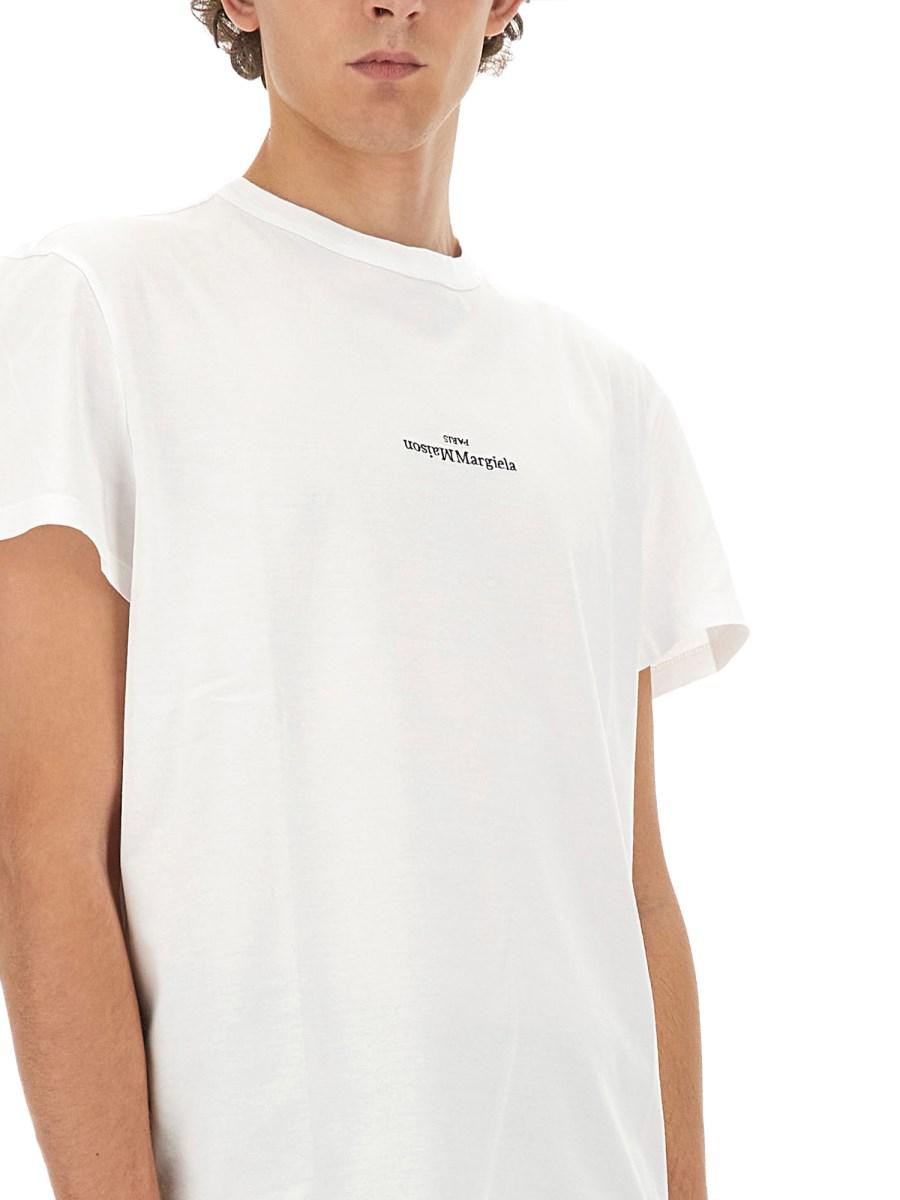MAISON MARGIELA T-SHIRT CON LOGO DISTORTO