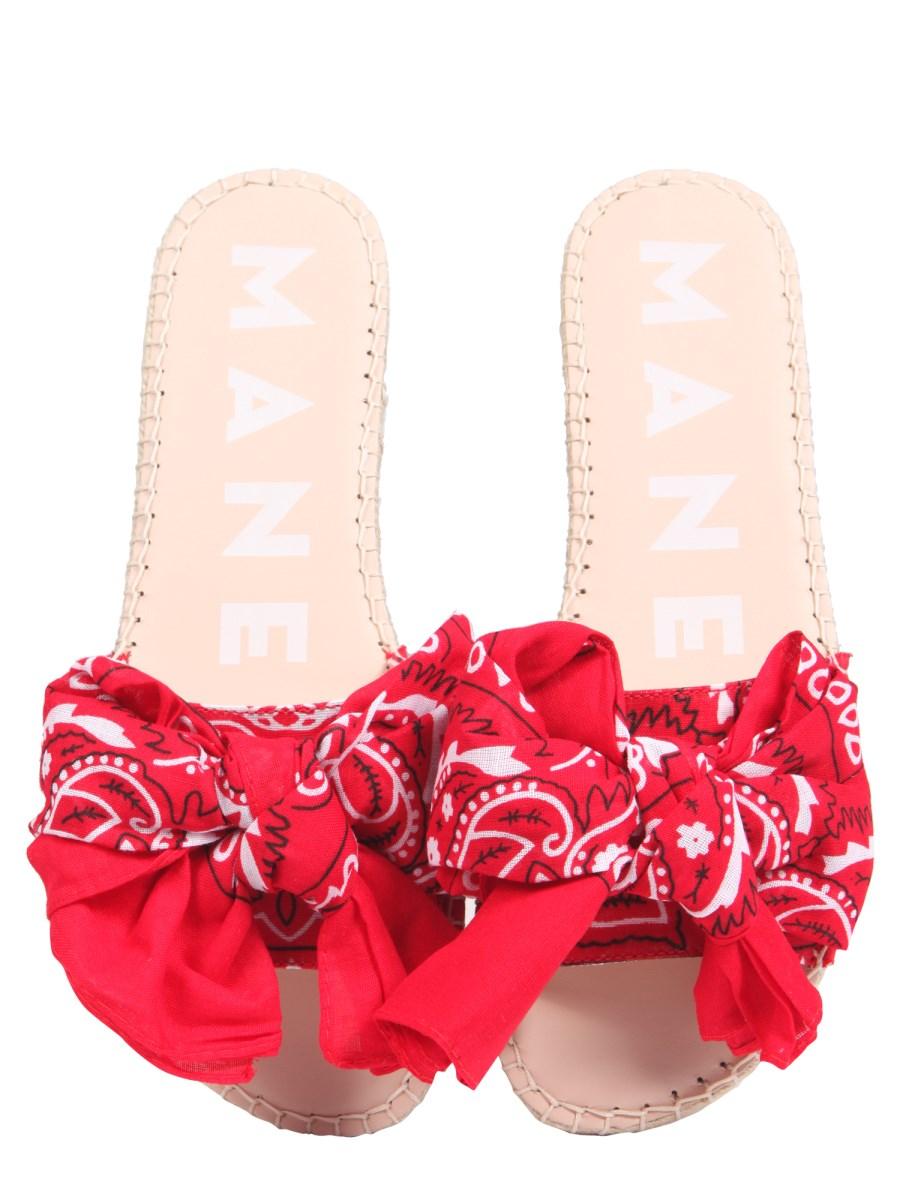 MANEBI SANDALO BASSO CON FIOCCO BANDANA