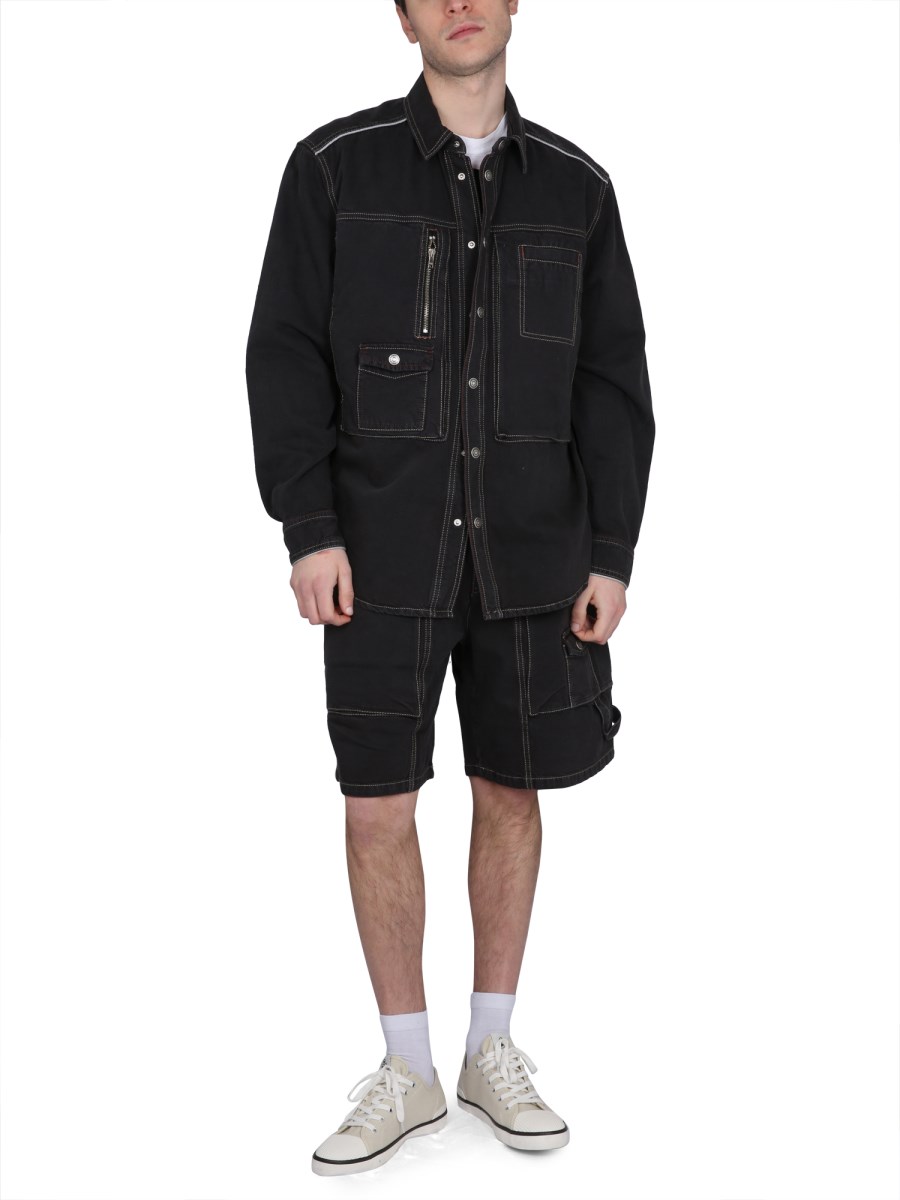 MARANT BERMUDA PEIO IN DENIM