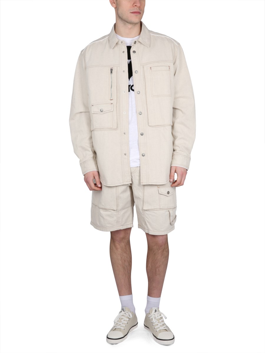MARANT BERMUDA PEIO IN DENIM