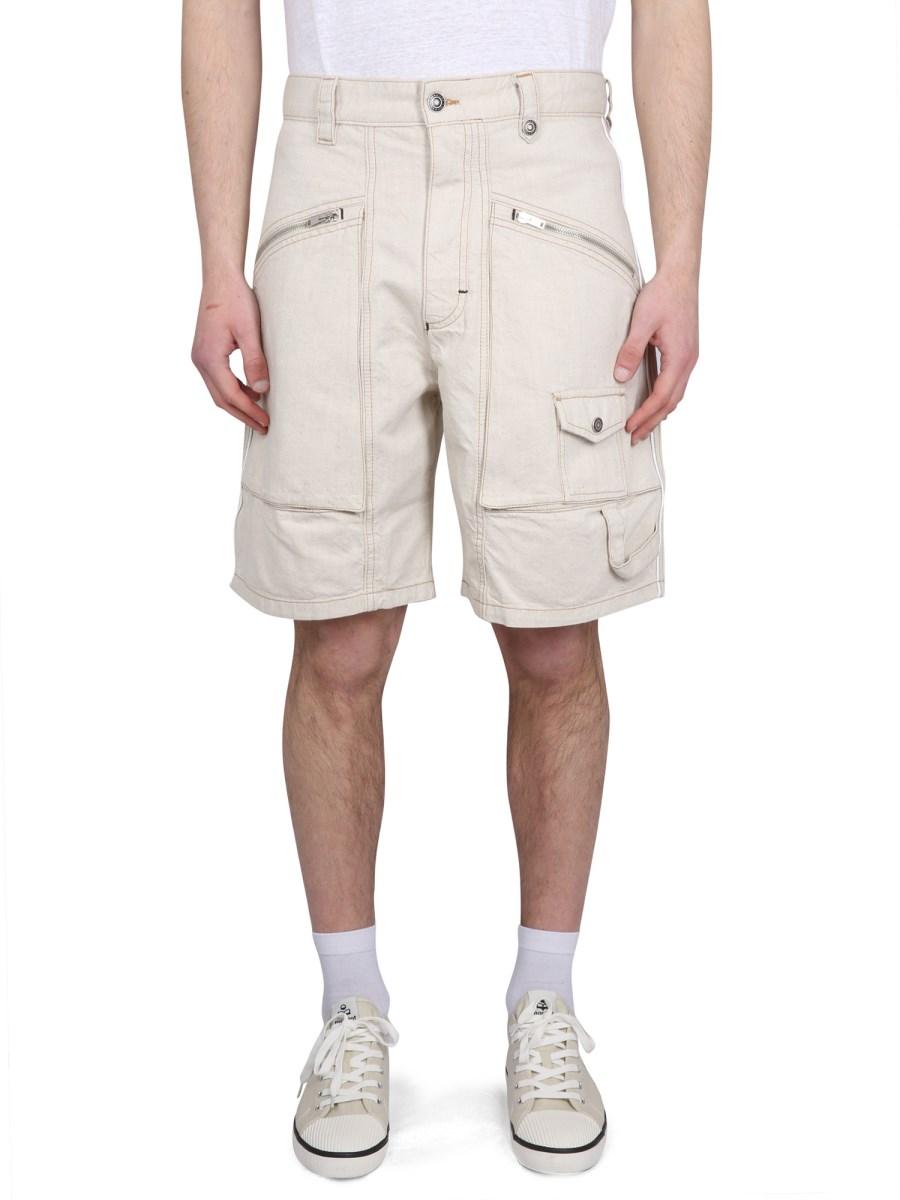 MARANT BERMUDA PEIO IN DENIM