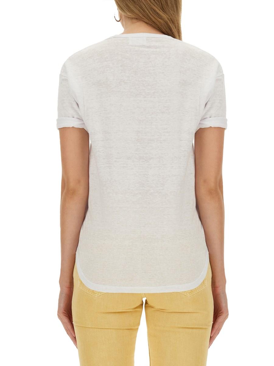 MARANT ÉTOILE T-SHIRT KOLDI IN LINO