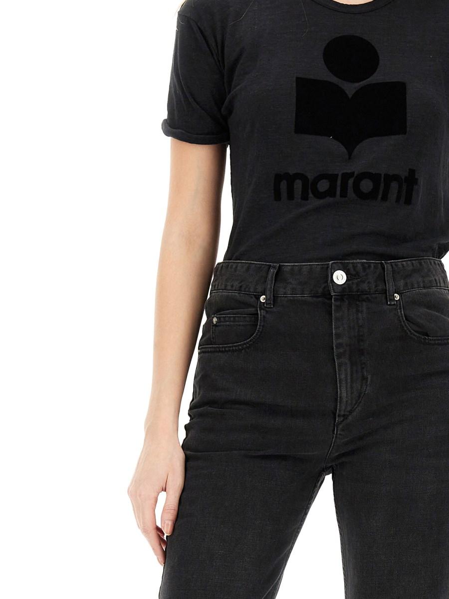 MARANT ÉTOILE T-SHIRT KOLDI IN LINO