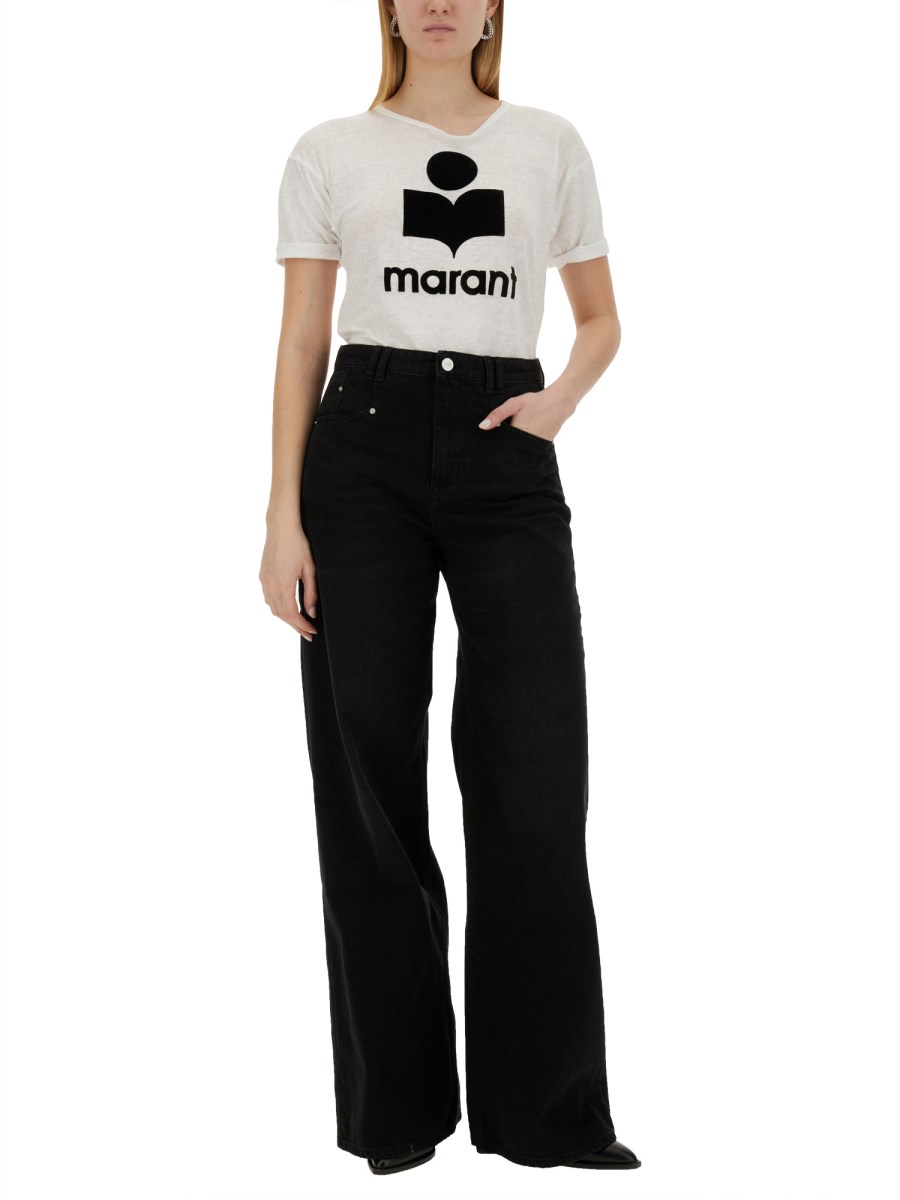 MARANT ÉTOILE T-SHIRT KOLDI IN LINO