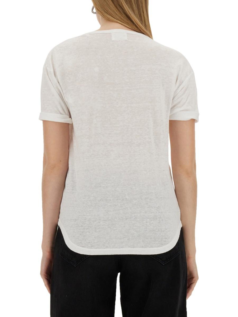 MARANT ÉTOILE T-SHIRT KOLDI IN LINO