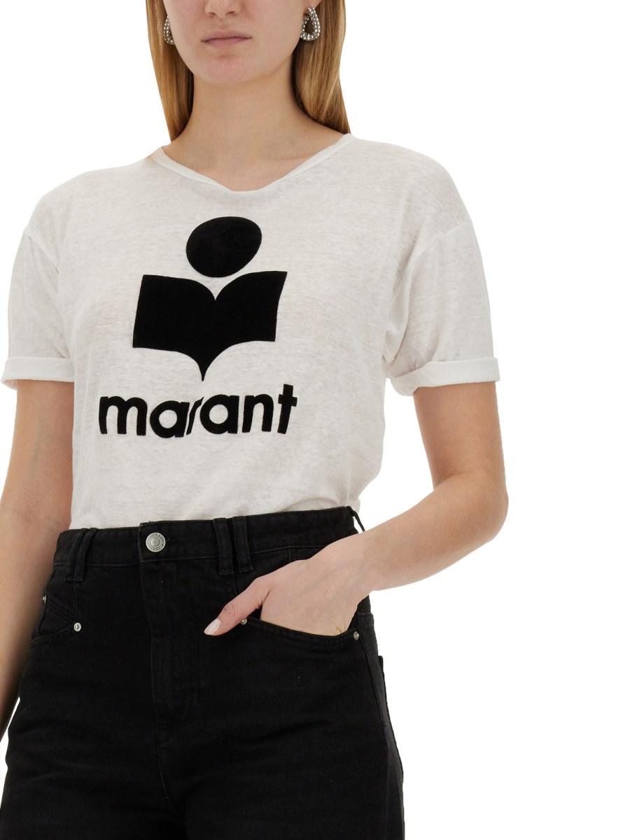 MARANT ÉTOILE T-SHIRT KOLDI IN LINO
