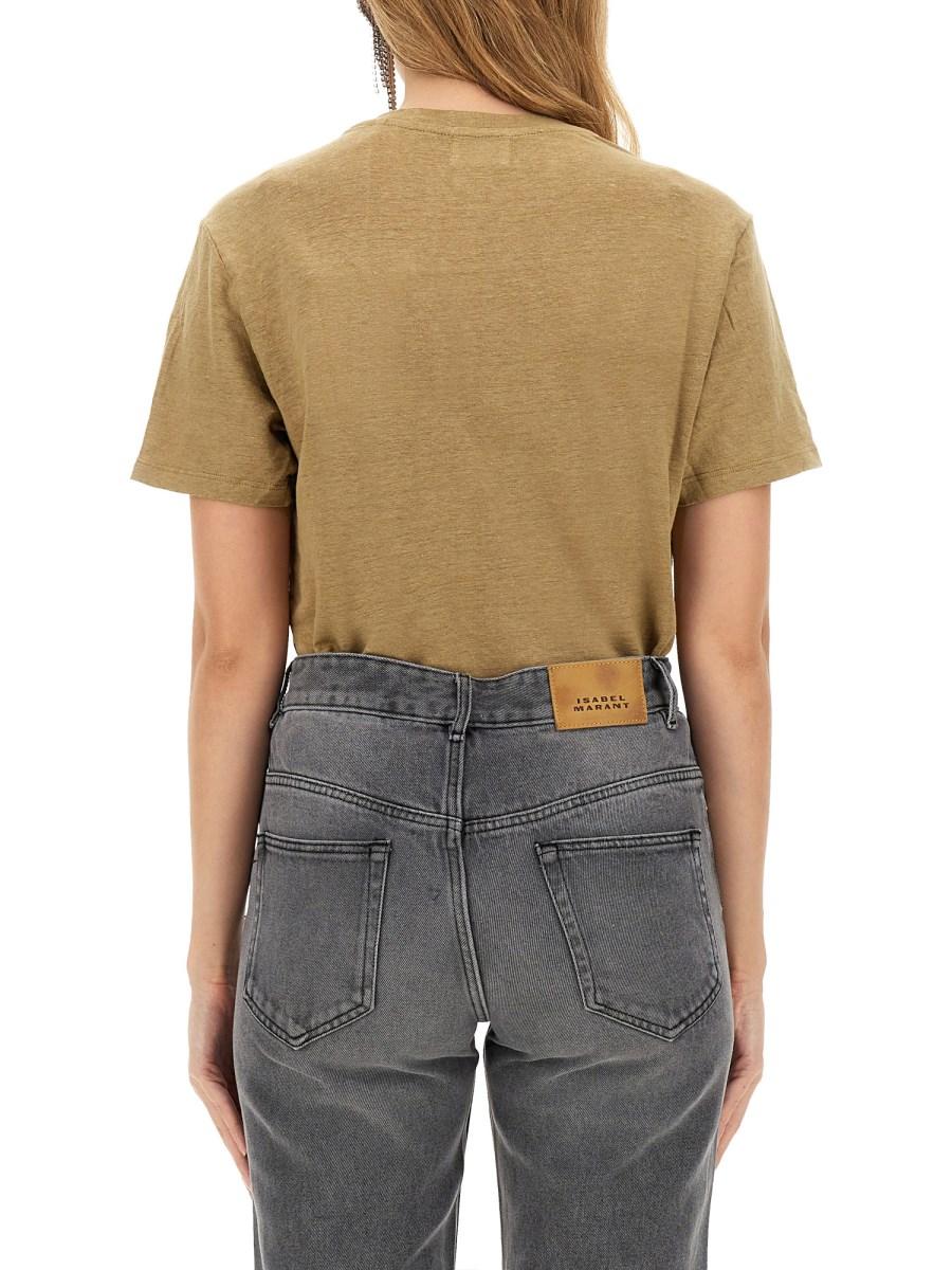 MARANT ÉTOILE T-SHIRT ZEWEL IN LINO