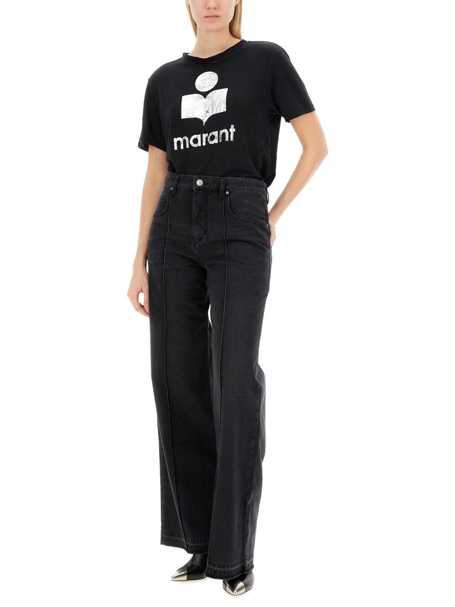 MARANT ÉTOILE T-SHIRT ZEWEL IN LINO