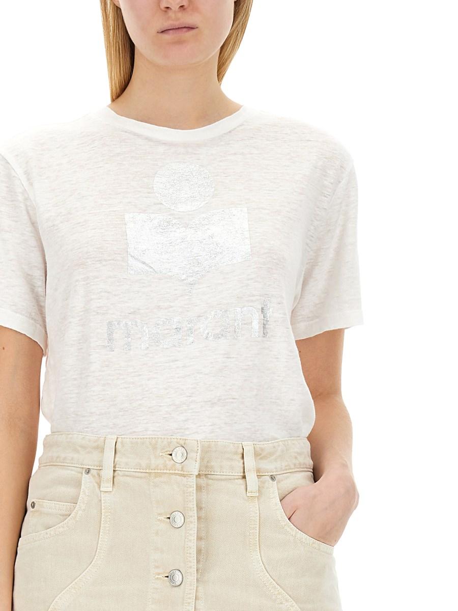 MARANT ÉTOILE T-SHIRT ZEWEL IN LINO
