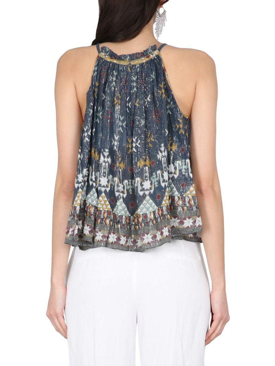 MARANT ÉTOILE TOP FABINO CON STAMPA