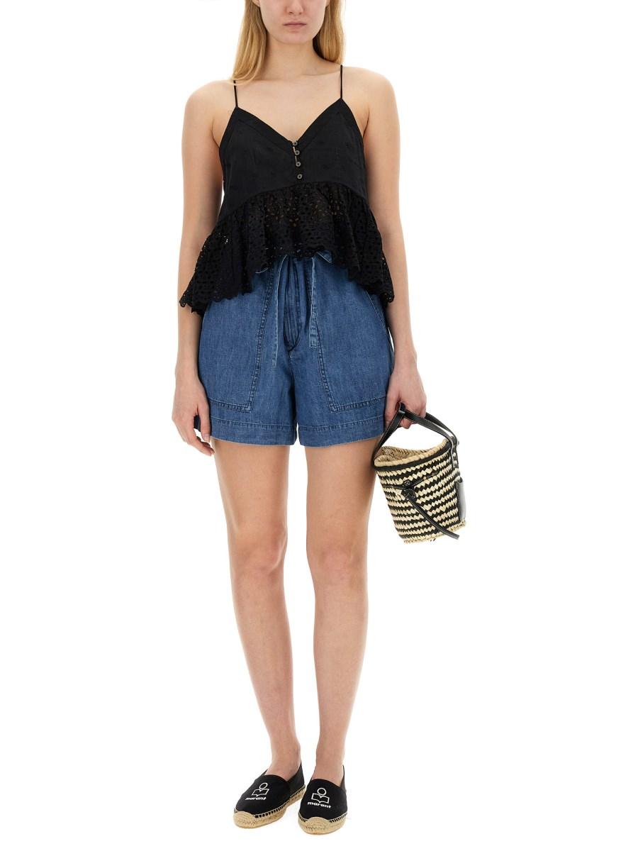 MARANT ÉTOILE TOP SOGANE IN COTONE