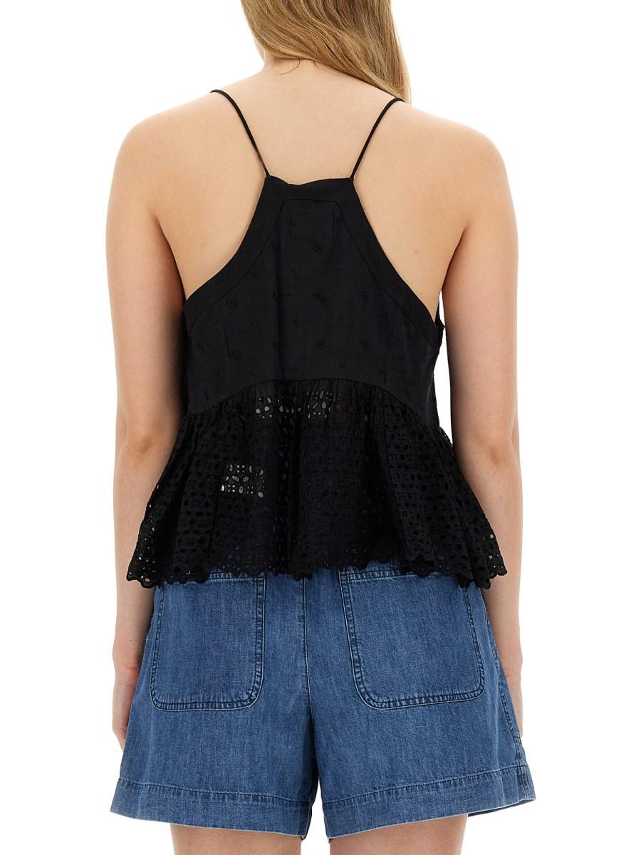 MARANT ÉTOILE TOP SOGANE IN COTONE