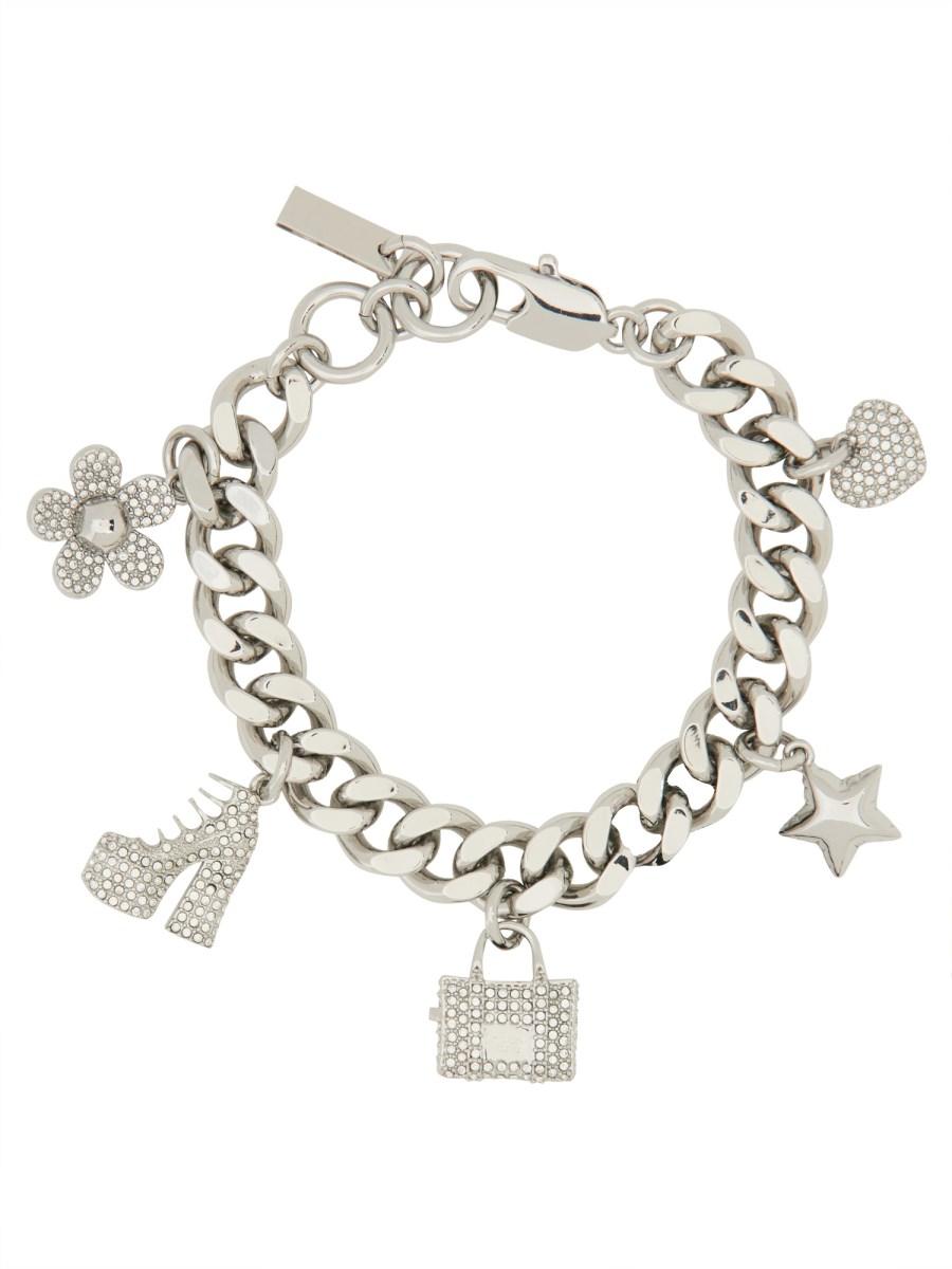 MARC JACOBS BRACCIALE THE PAVE MINI ICON CHARM