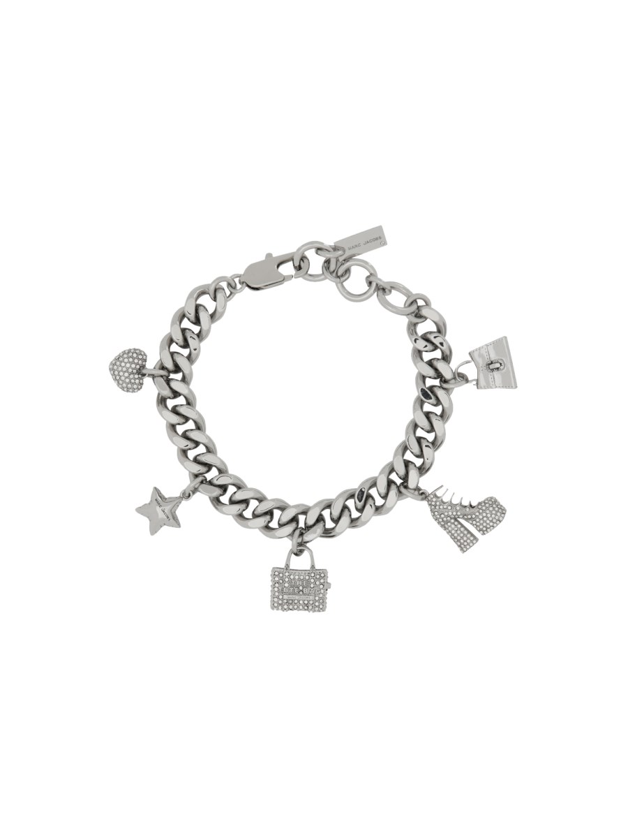 MARC JACOBS BRACCIALE THE PAVE MINI ICON CHARM