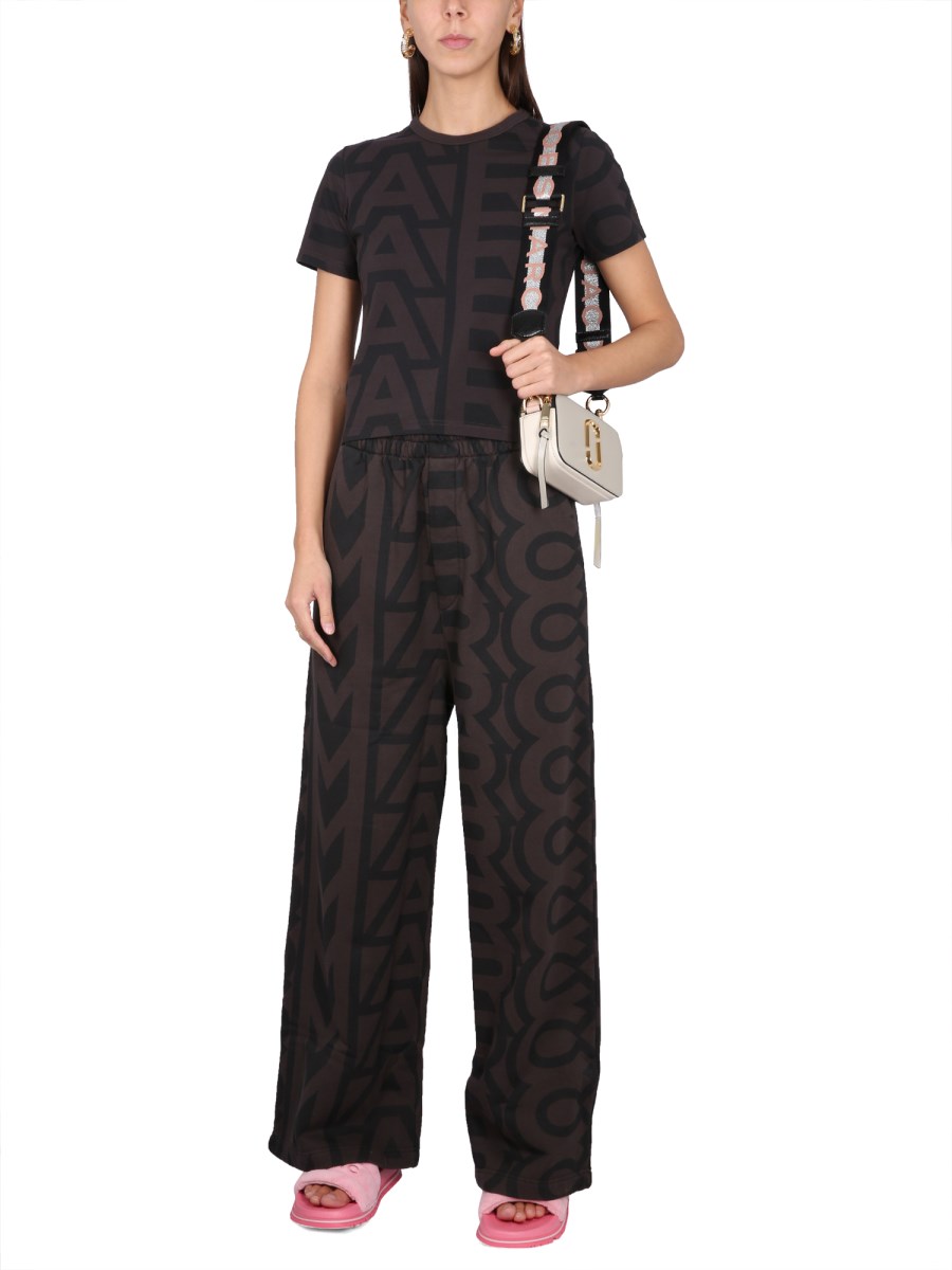MARC JACOBS T-SHIRT MONOGRAM IN JERSEY DI COTONE