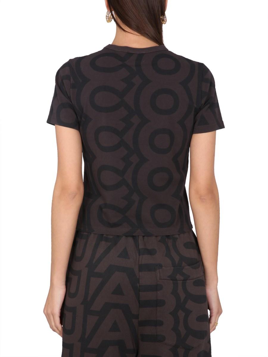 MARC JACOBS T-SHIRT MONOGRAM IN JERSEY DI COTONE