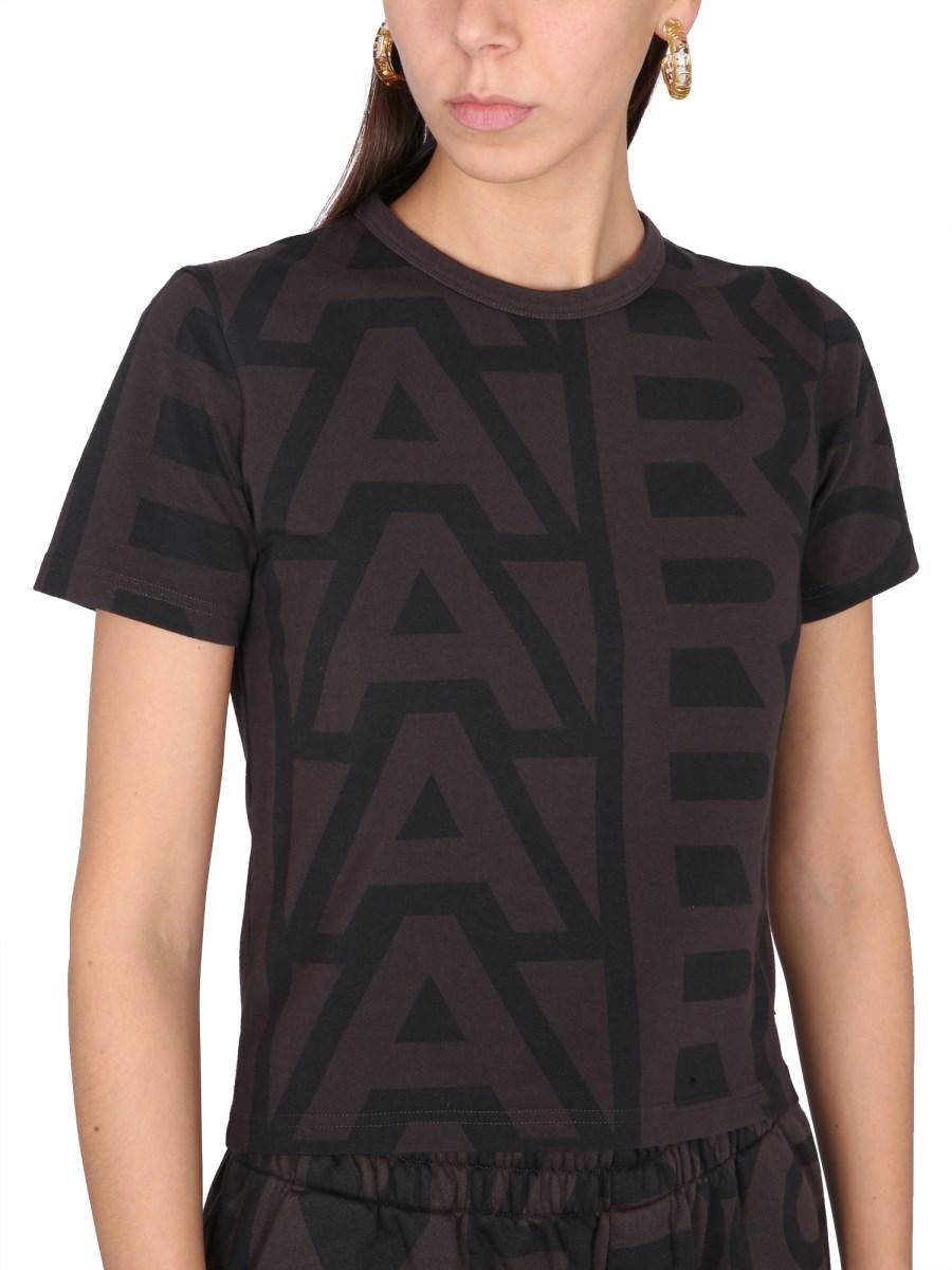 MARC JACOBS T-SHIRT MONOGRAM IN JERSEY DI COTONE