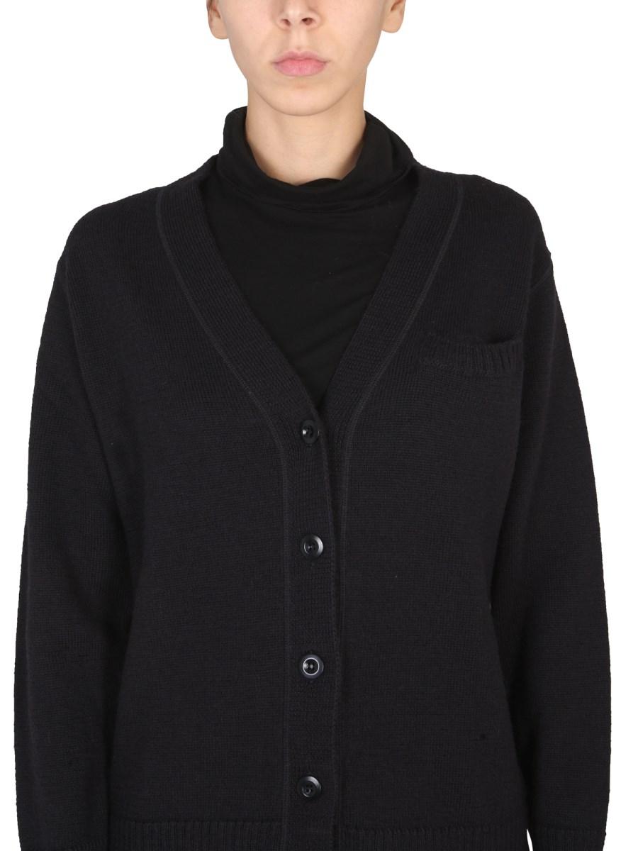 MARGARET HOWELL CARDIGAN CON BOTTONI IN LANA