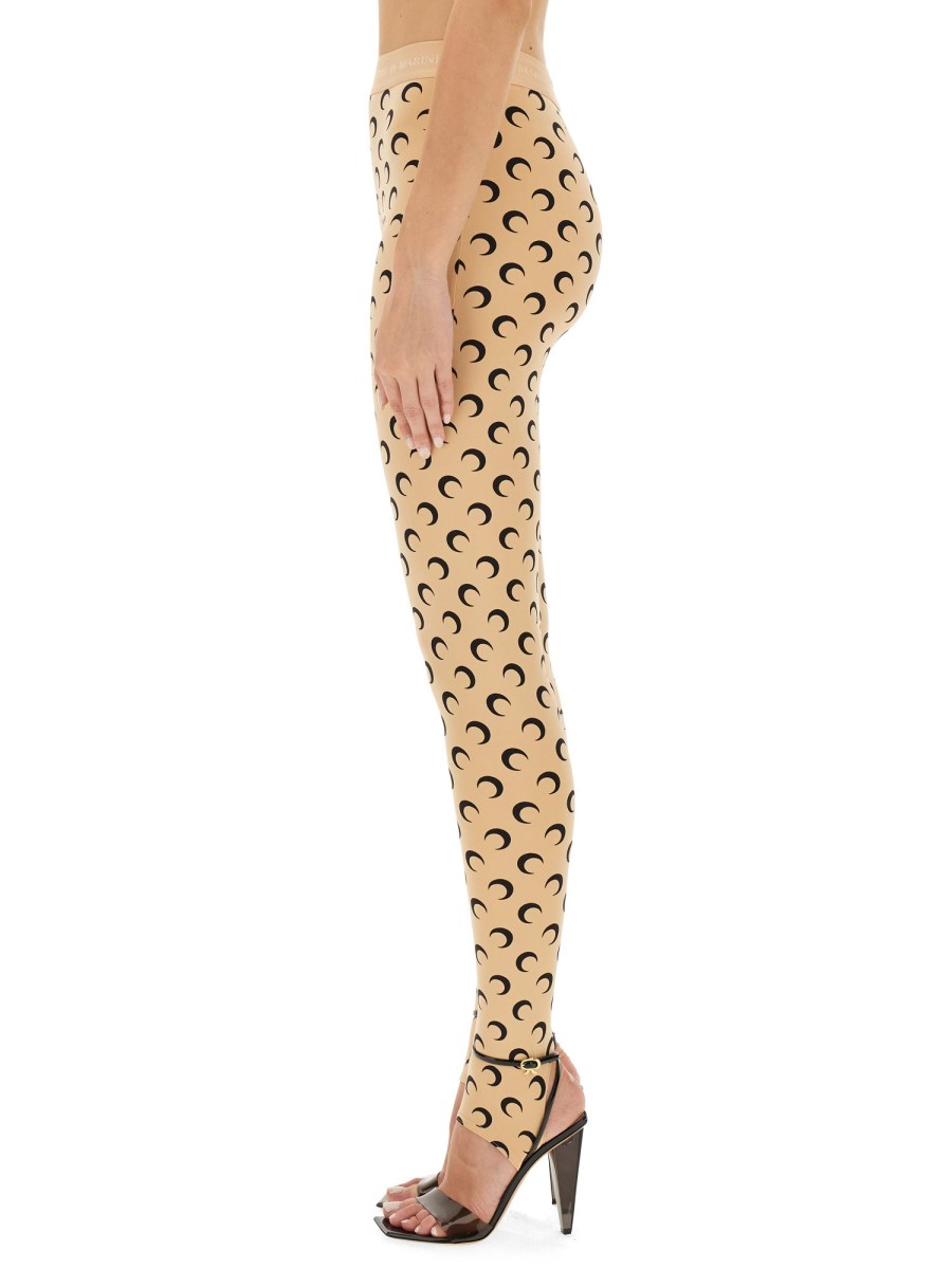 MARINE SERRE LEGGINGS CON STAMPA MOON