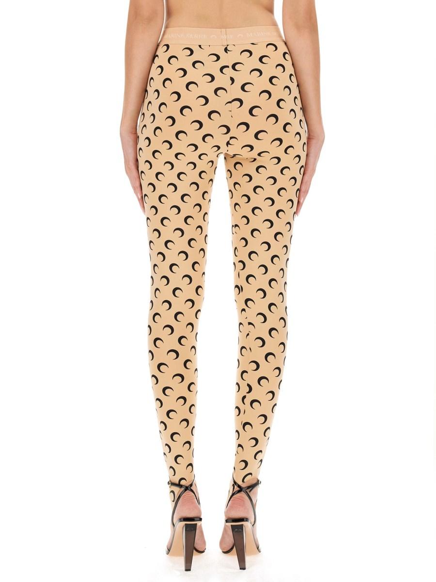 MARINE SERRE LEGGINGS CON STAMPA MOON