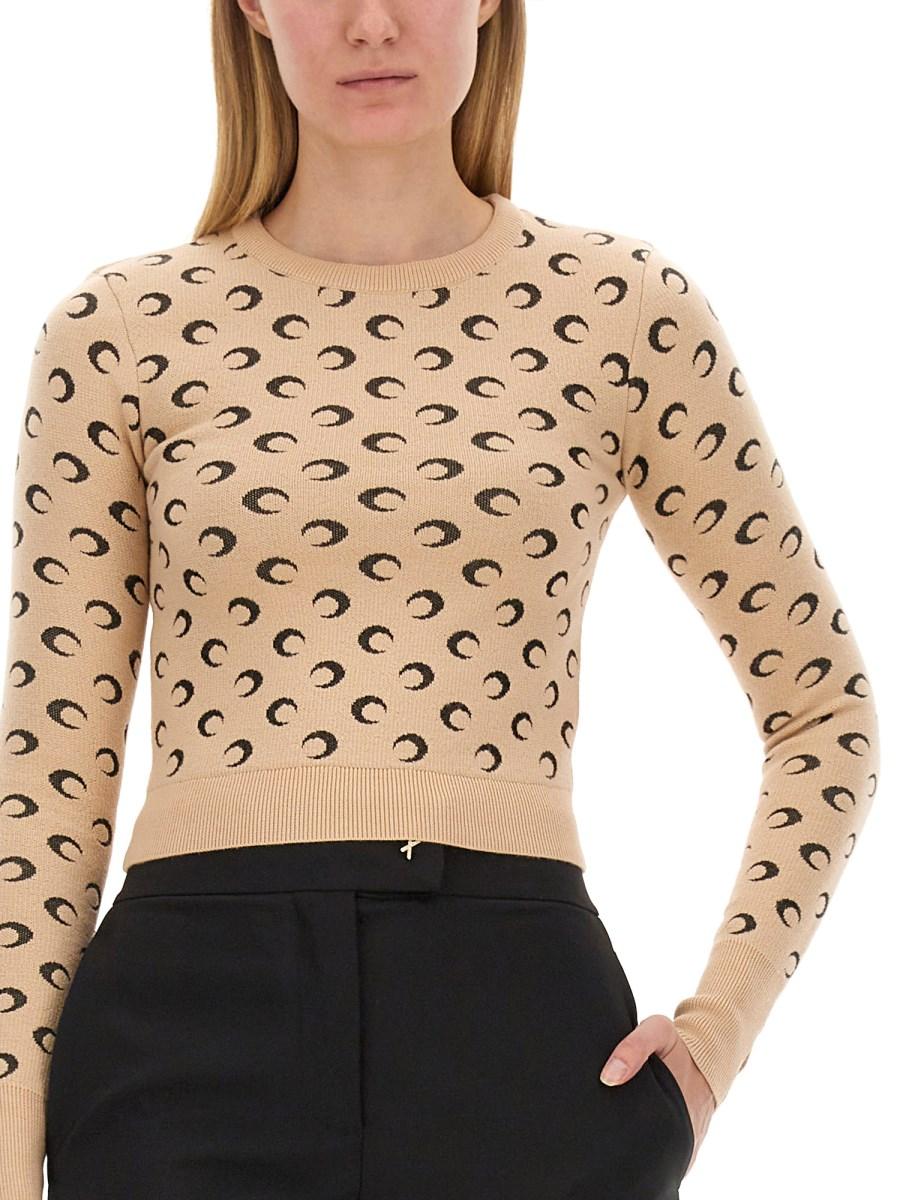 MARINE SERRE MAGLIA MOON ALL OVER