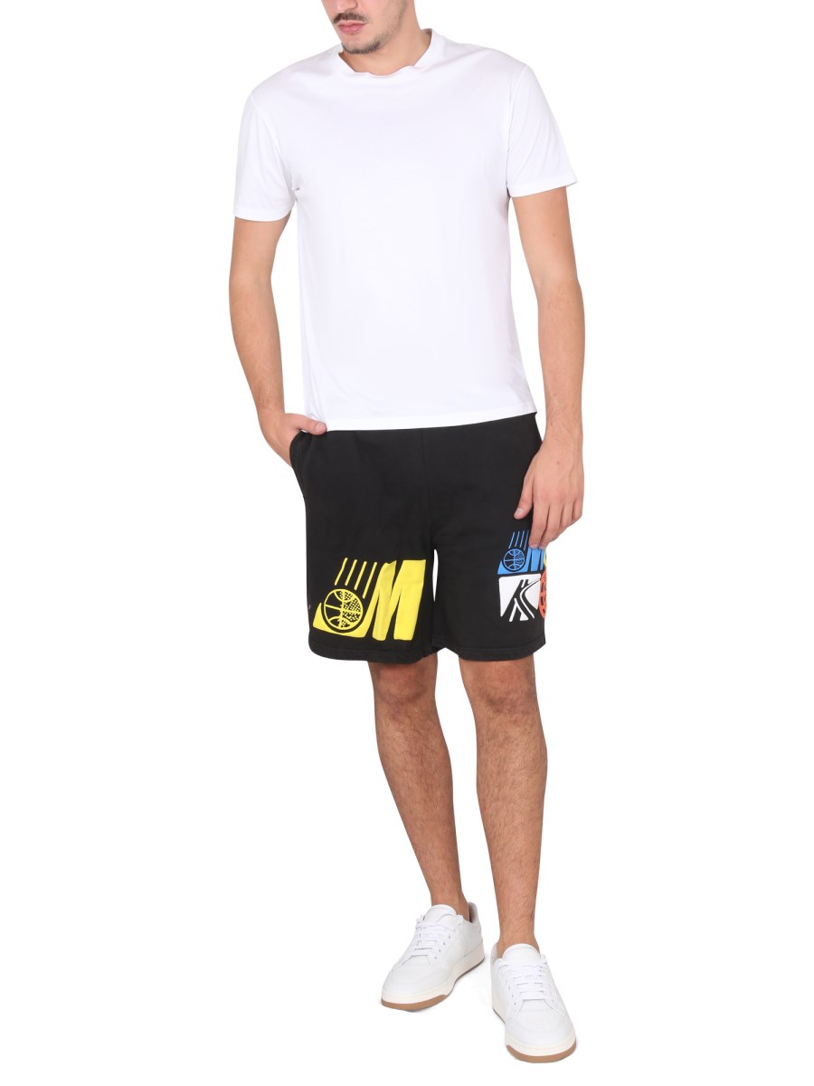 MARKET BERMUDA IN COTONE CON STAMPA LOGO