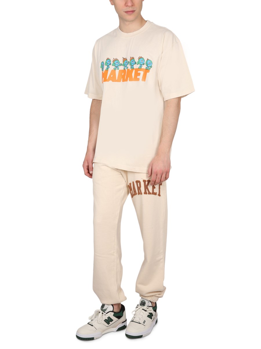 MARKET T-SHIRT IN COTONE CON LOGO