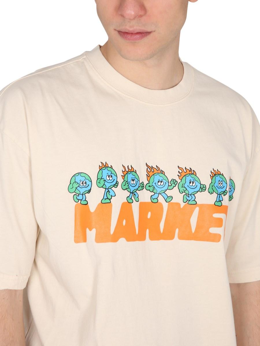 MARKET T-SHIRT IN COTONE CON LOGO