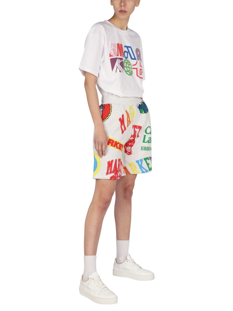 MARKET T-SHIRT IN JERSEY DI COTONE CON STAMPA LOGO