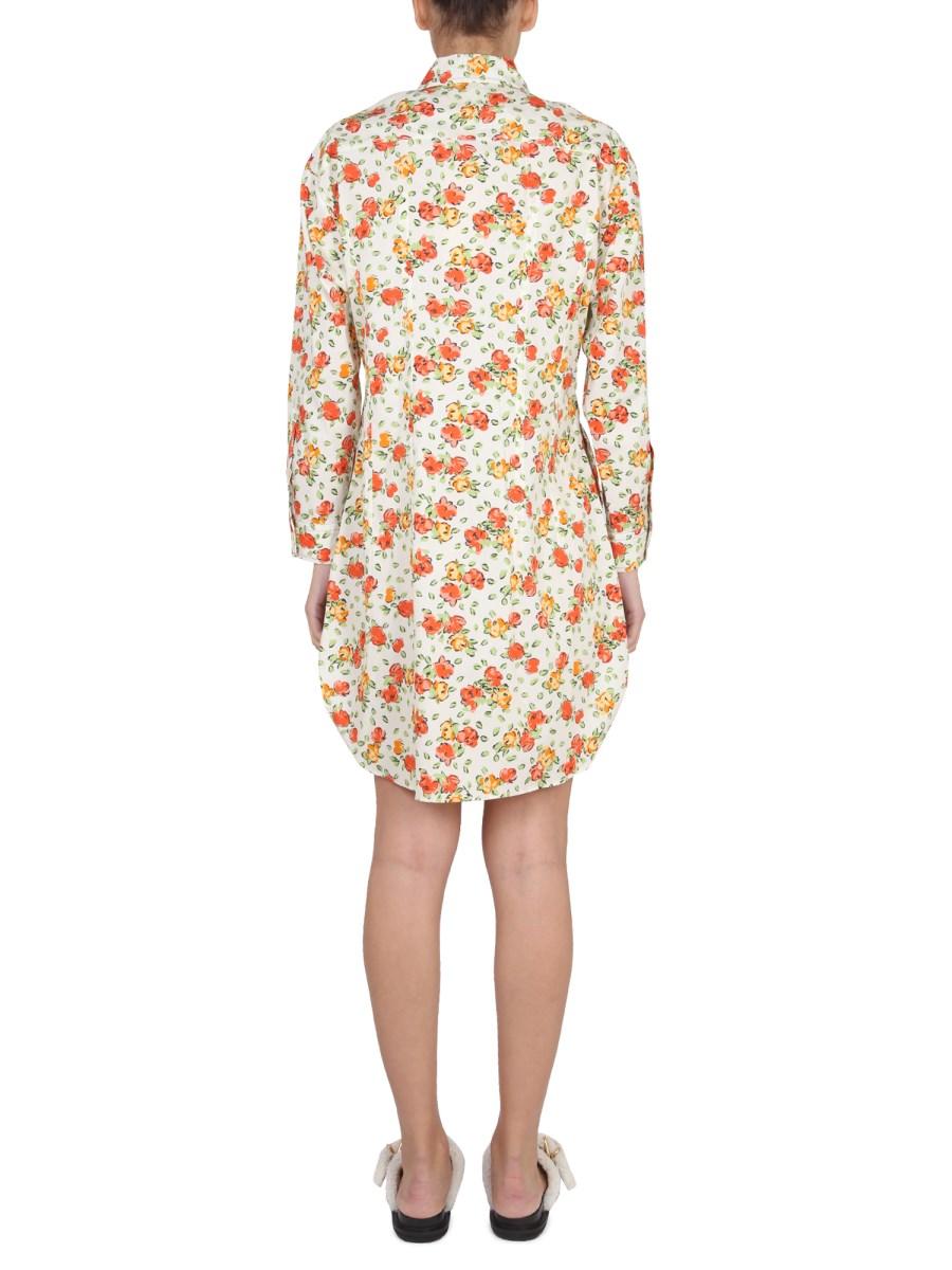 MARNI ABITO CAMICIA IN COTONE CON MOTIVO FLOREALE