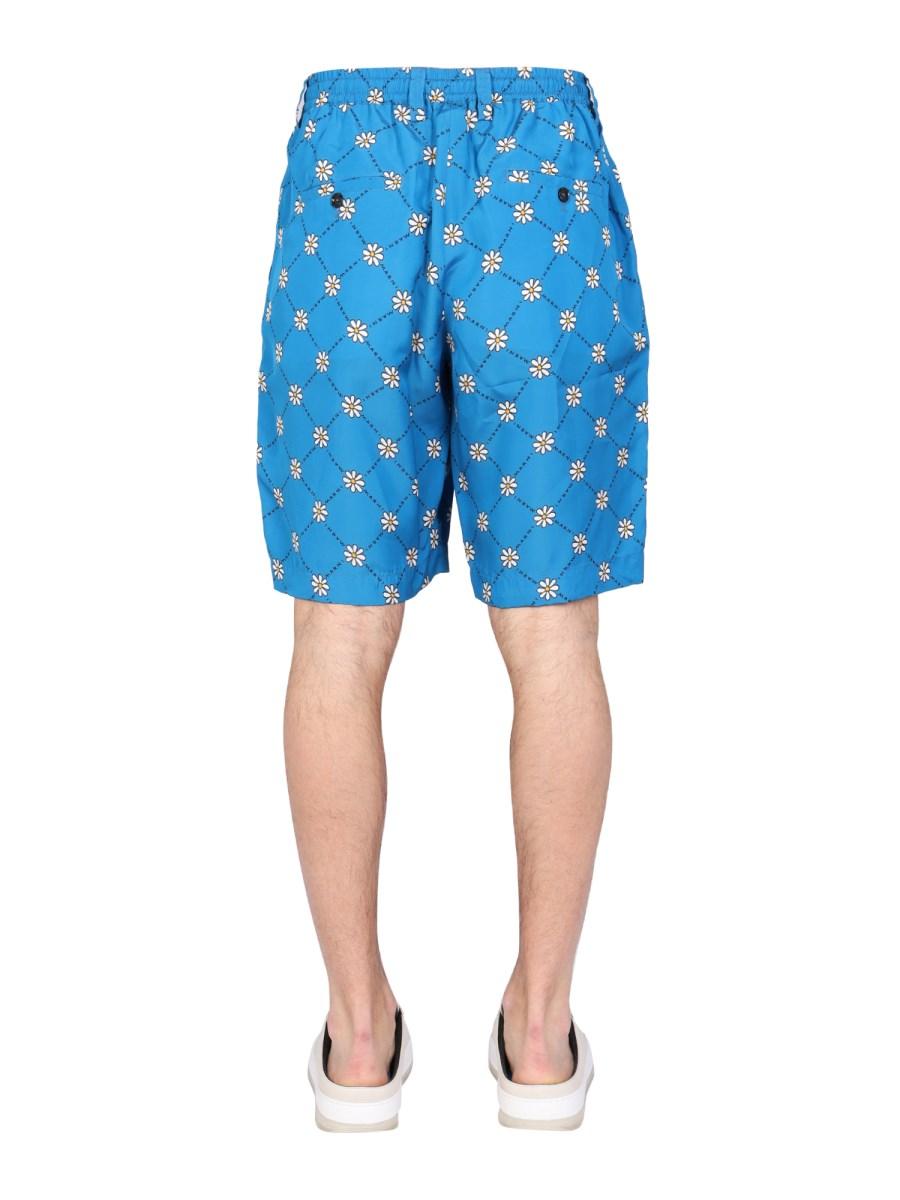 MARNI BERMUDA MARNIGRAM IN TOILE DI VISCOSA